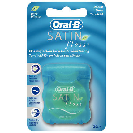 Hammaslanka Oral-B Satinfloss 25m litteä, kapea