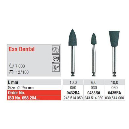 Universaali kiillottaja Exa Dental  liekki, musta 12kpl/pkk