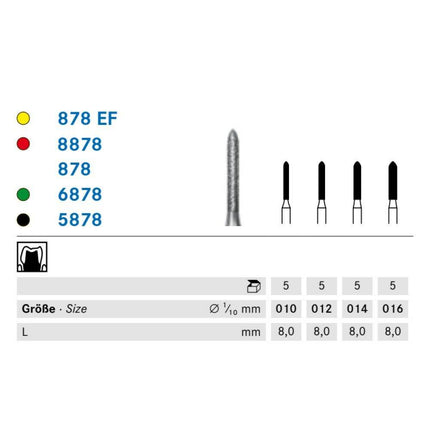 Torpedo 8 mm FG timantti coarse 6878/014