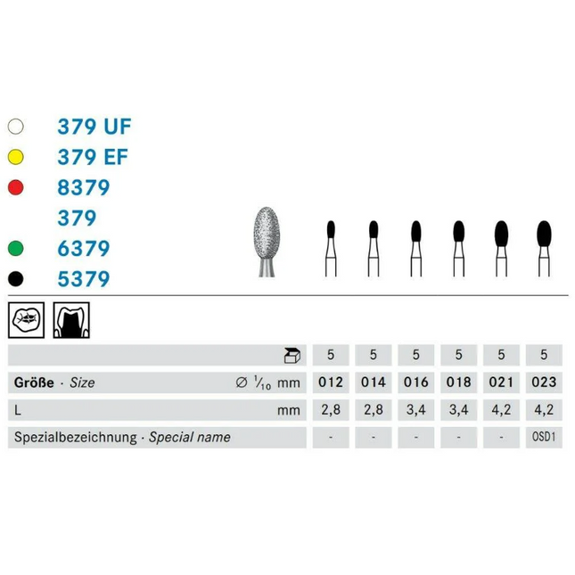 Muna FG timantti 3,4 mm