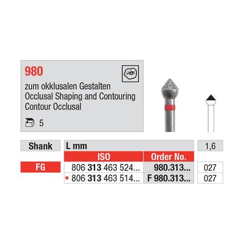 FG-okklusaalimuotoilija Raptor fine koko 027