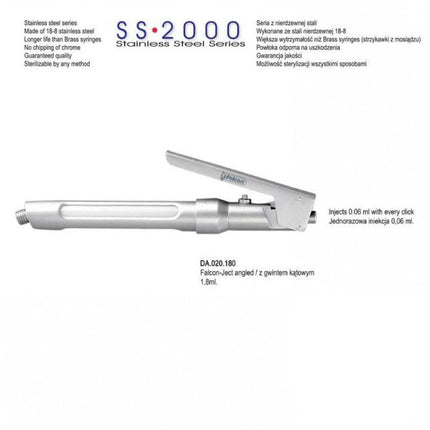 Ss-2000 Intraligamenttipuudutusruisku Falcon-Ject Taivutettu 1.8Ml. Metric