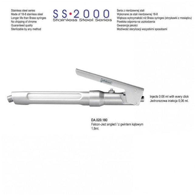 Ss-2000 Intraligamenttipuudutusruisku Falcon-Ject Taivutettu 1.8Ml. Metric