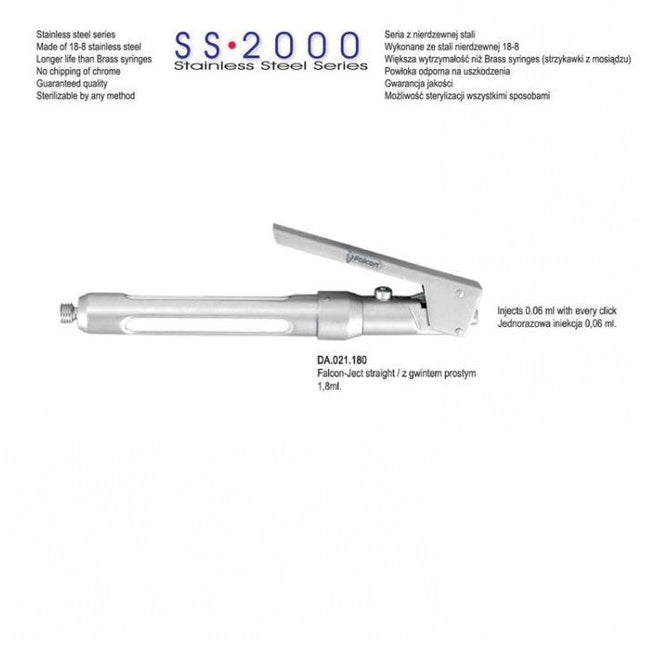 Ss-2000 Intraligamenttipuudutusruisku Falcon-Ject, Suora 1.8Ml. Metric