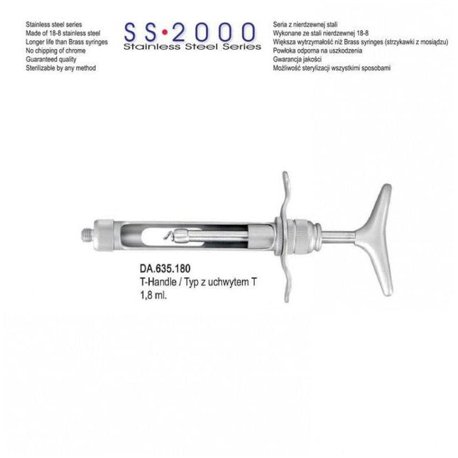 Ss-2000 Puudutusruisku Manuaalisesti Aspiroiva T-Malli 1.8Ml. Metric
