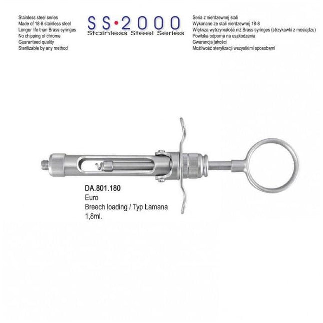 Ss-2000 Puudutusruisku Manuaalisesti Aspiroiva 1.8Ml. Metric, Euro, Rengaskahva