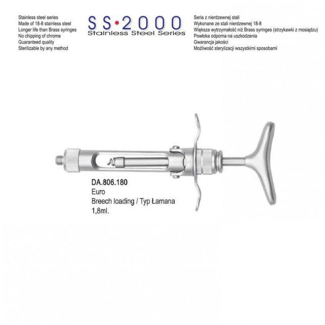Ss-2000 Puudutusruisku Manuaalisesti Aspiroiva, T-Kahva 1.8Ml. Metric