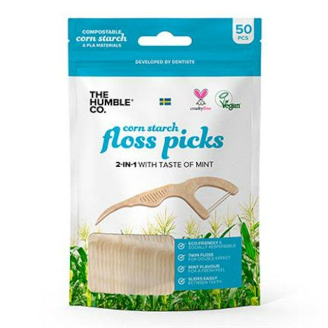 Hammaslankain Floss picks 2-IN-1 mintunmaku