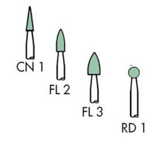 Dura-Green -kivikarborundum pullea liekki W FL3