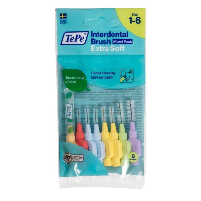 Hammasväliharja TePe extrapehmeä 0,45mm-1,1mm lajitelma