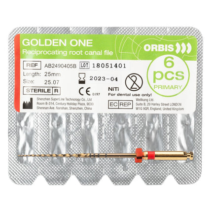 Orbis Golden One steriili neula primary 25.07 25 mm punainen