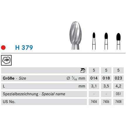 Muna koko 023 W kovametalli H 379/023