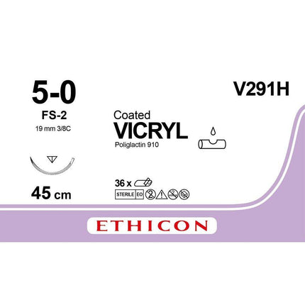 Vicryl 5-0, FS-2 resorboituva 45cm väritön