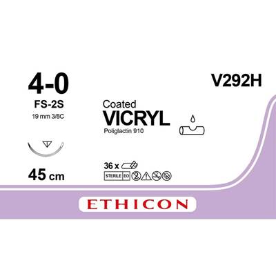 Vicryl 4-0, FS-2S resorboituva 45cm väritön