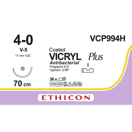 Vicryl Plus 4-0, V-5 VCP994H resorboituva 70cm violet