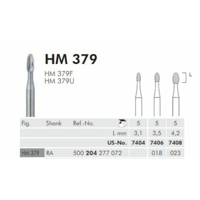 Liekkifiniiri muna HM379 kovametalli