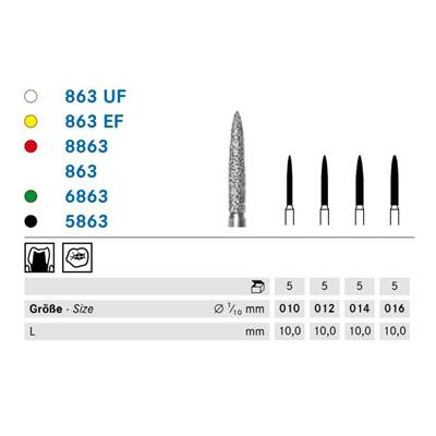 Liekki 10 mm FG timantti coarse 6863/016