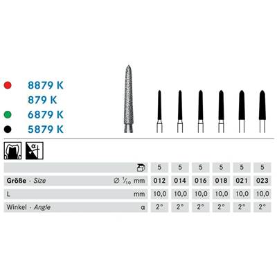 Torpedo 10 mm FG timantti coarse kapeneva 6879K/012