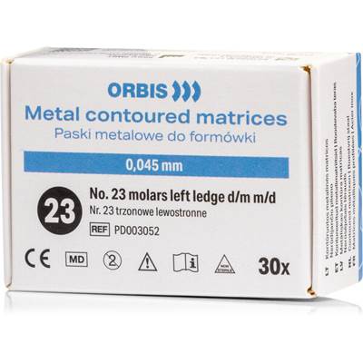 ORBIS matriisi muotoiltu molaari 2-lippaa 0,045mm